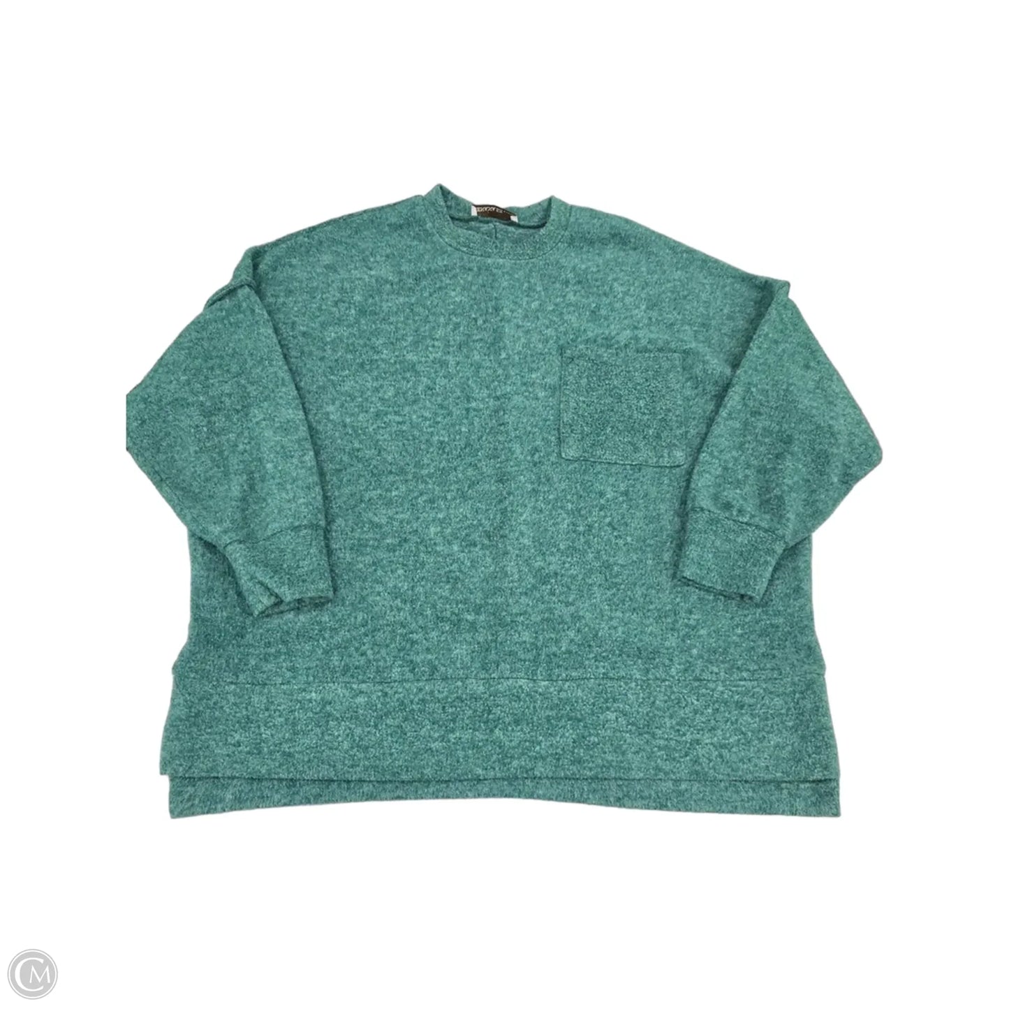 Top Long Sleeve By Zenana In Green, Size: M