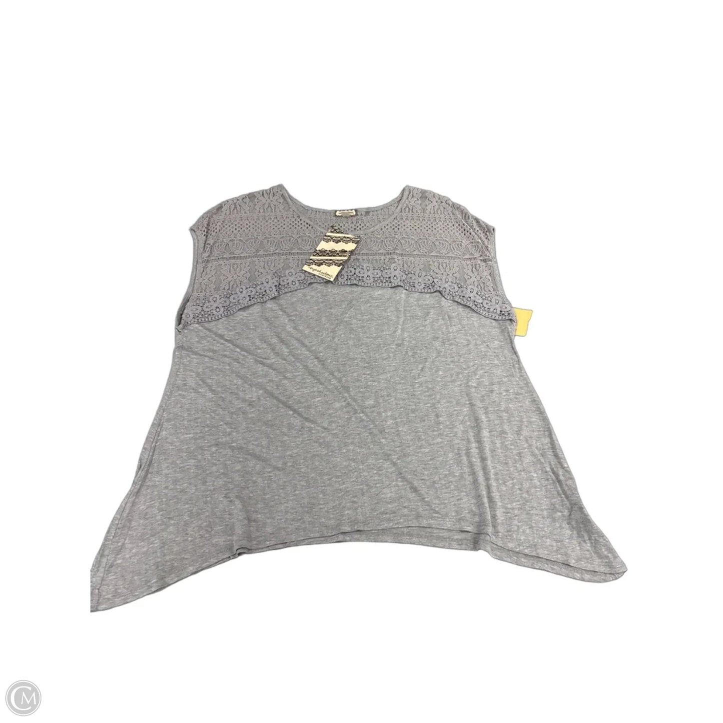 Top Short Sleeve Basic By Eyeshadow In Grey, Size: 1x