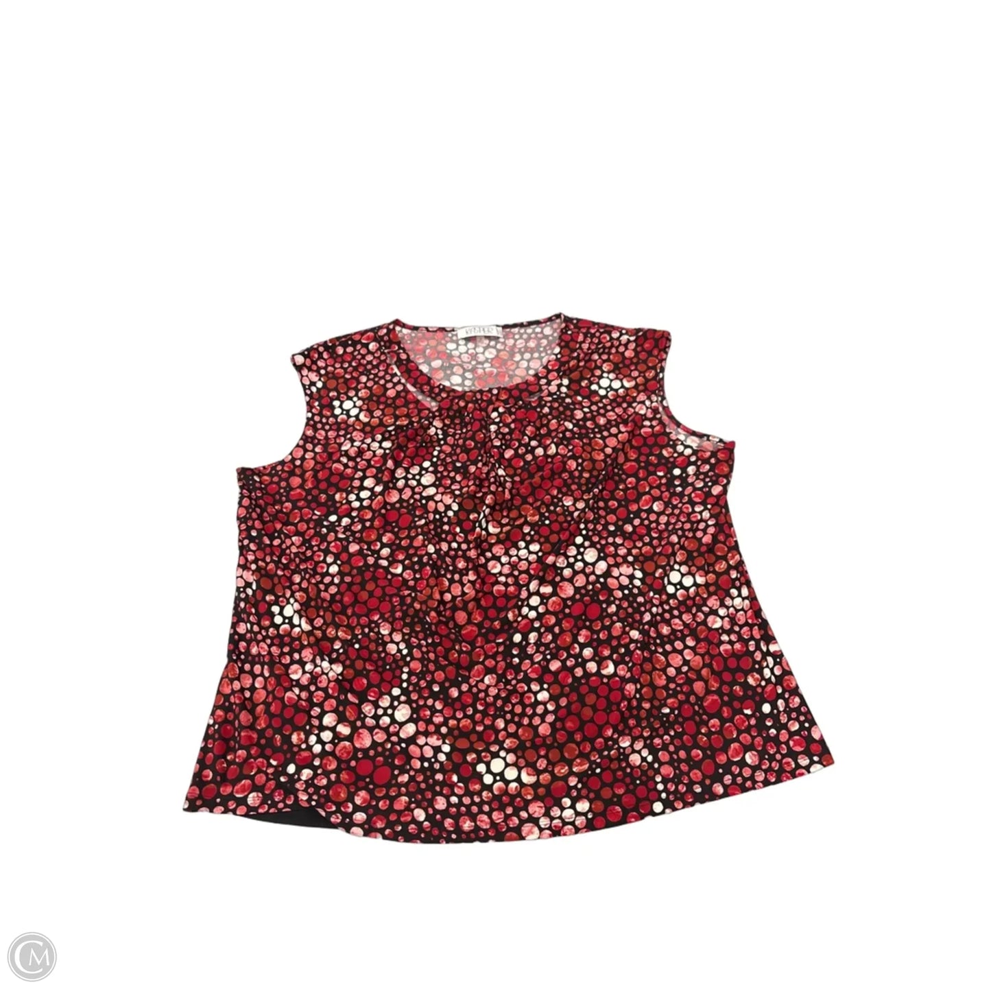 Top Sleeveless By Kasper In Red, Size: 3x