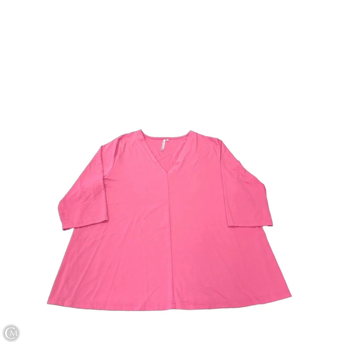 Top 3/4 Sleeve By Lulu B In Pink, Size: Xl