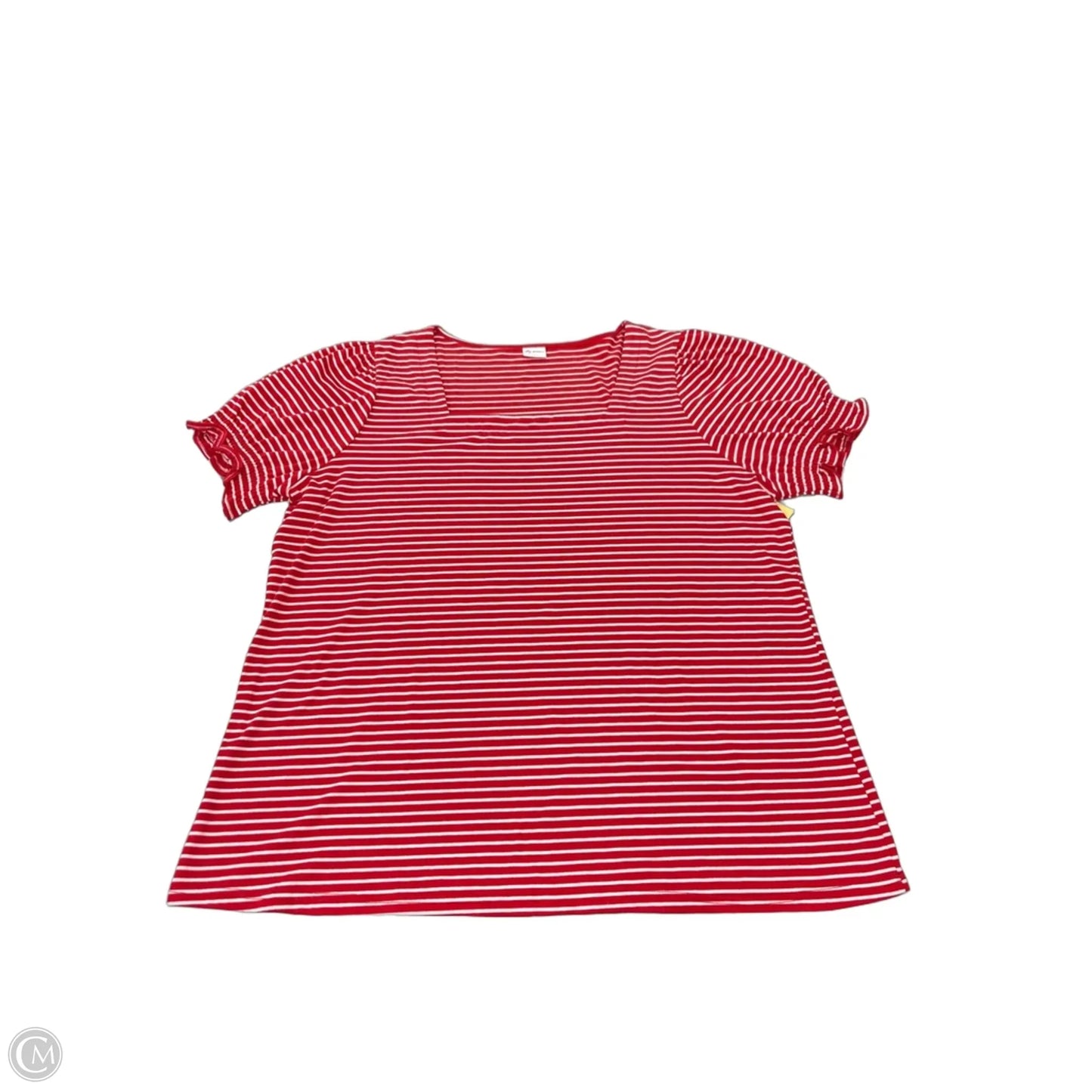 Top Short Sleeve Basic By Cmf In Striped Pattern, Size: Xxl