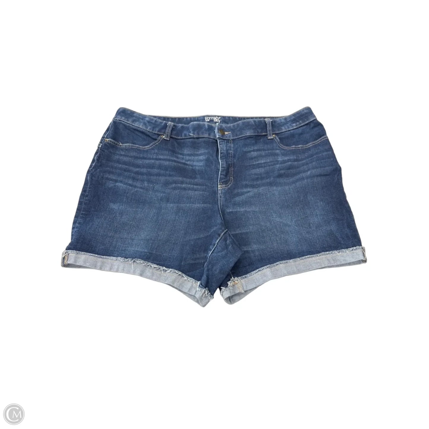 Shorts By Terra & Sky In Blue Denim, Size: 22w