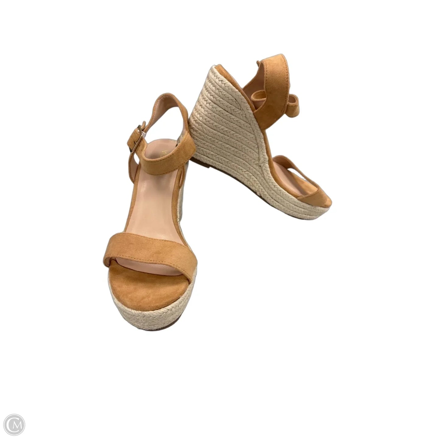 Sandals Heels Wedge By Cmc In Tan, Size: 10