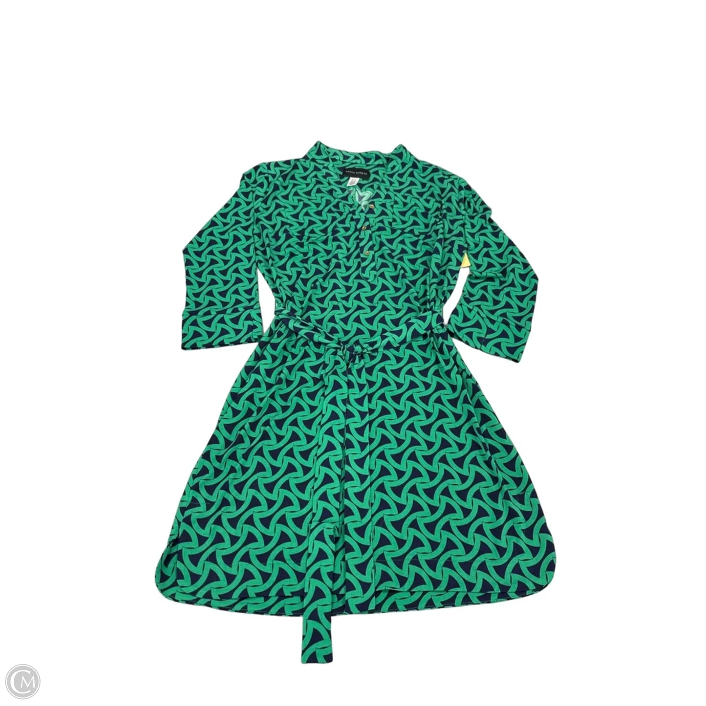 Dress Casual Midi By Donna Morgan In Blue & Green, Size: L