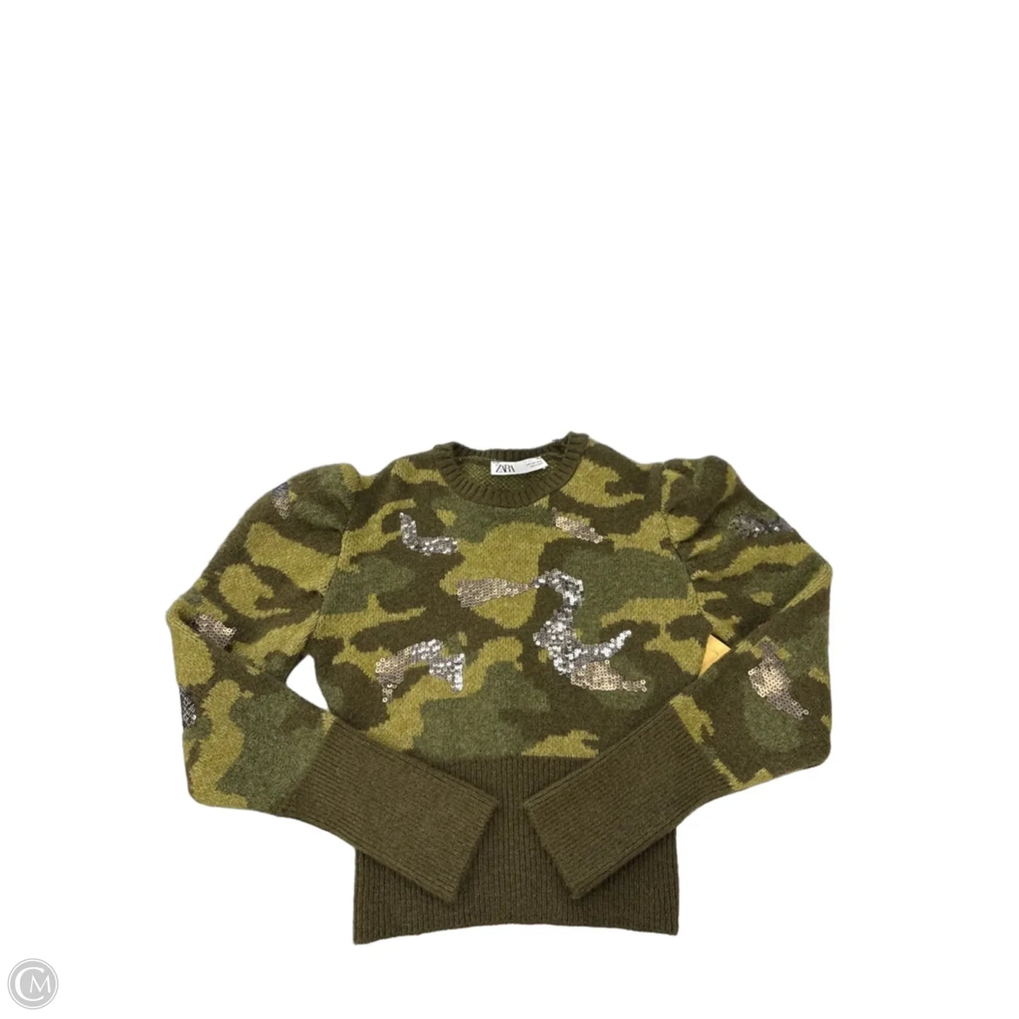 Sweater By Zara In Camouflage Print, Size: S