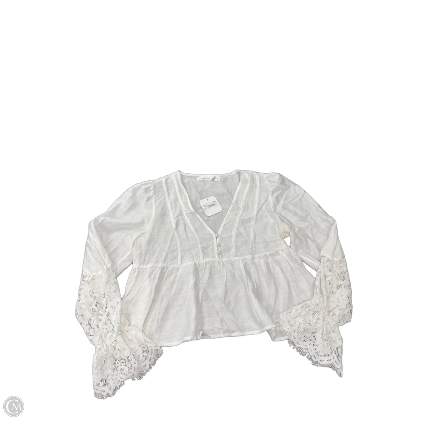 Blouse Long Sleeve By Altard State In White, Size: S