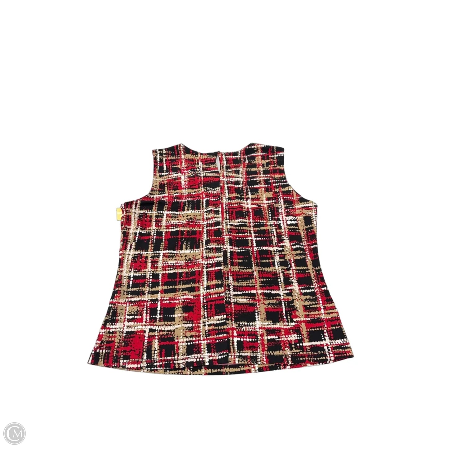 Tank Top By Calvin Klein In Red & Tan, Size: Xl