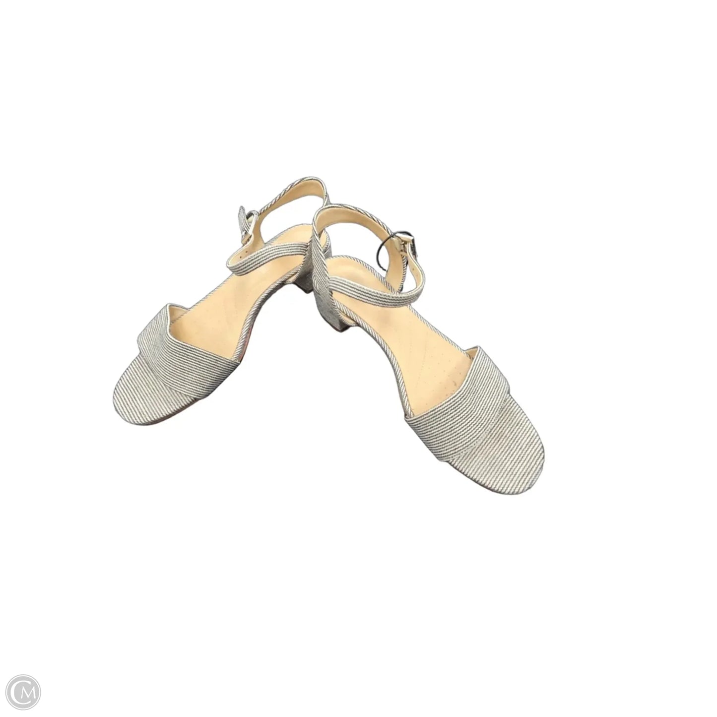 Sandals Heels Block By Clarks In Black & White, Size: 8