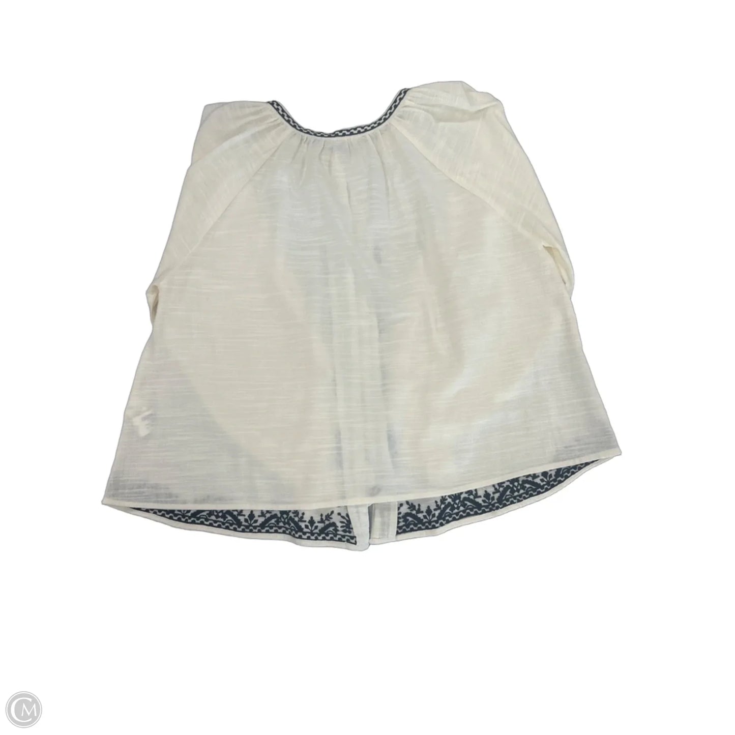 Top Long Sleeve By Zara In Cream, Size: M