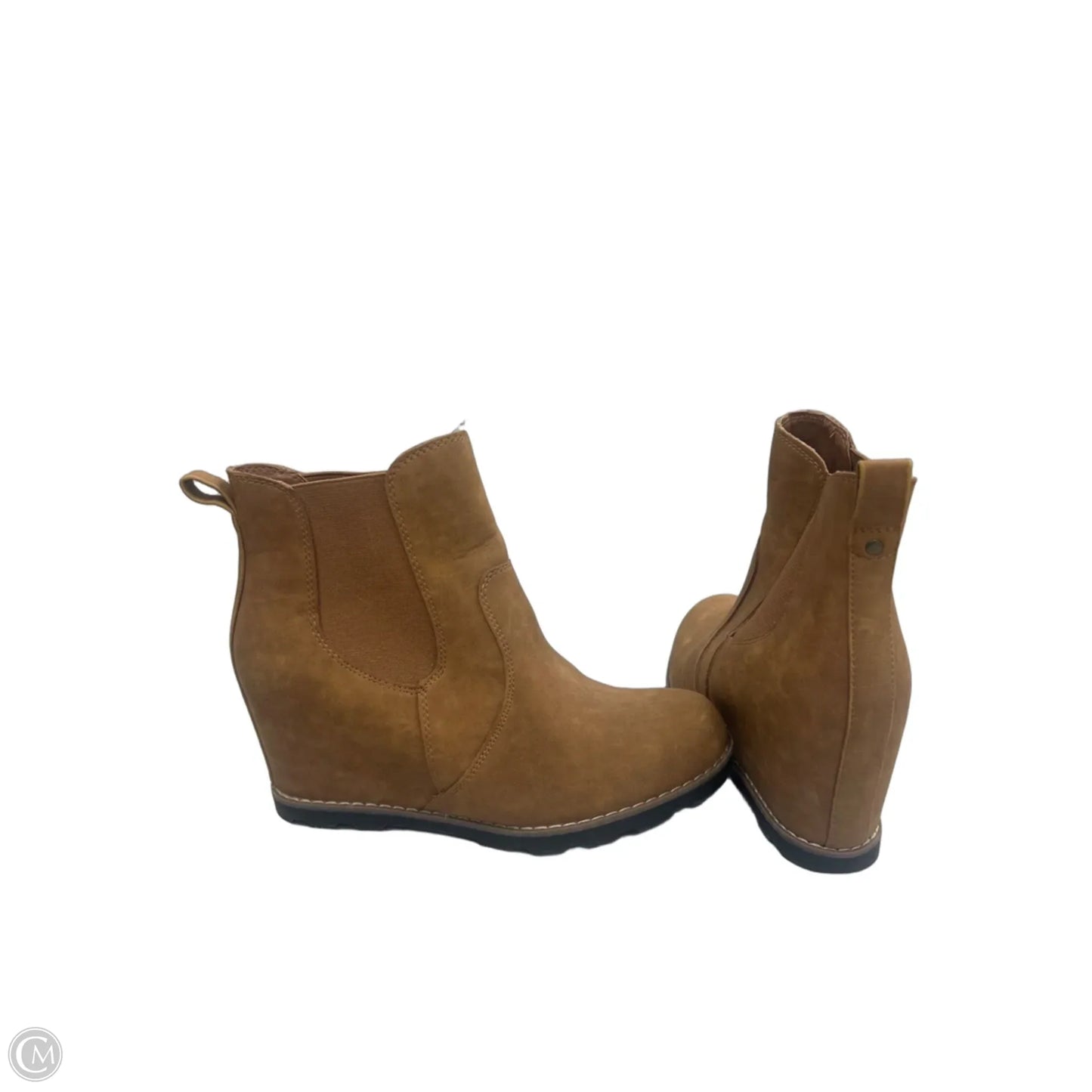 Boots Ankle Heels By Universal Thread In Brown, Size: 9.5