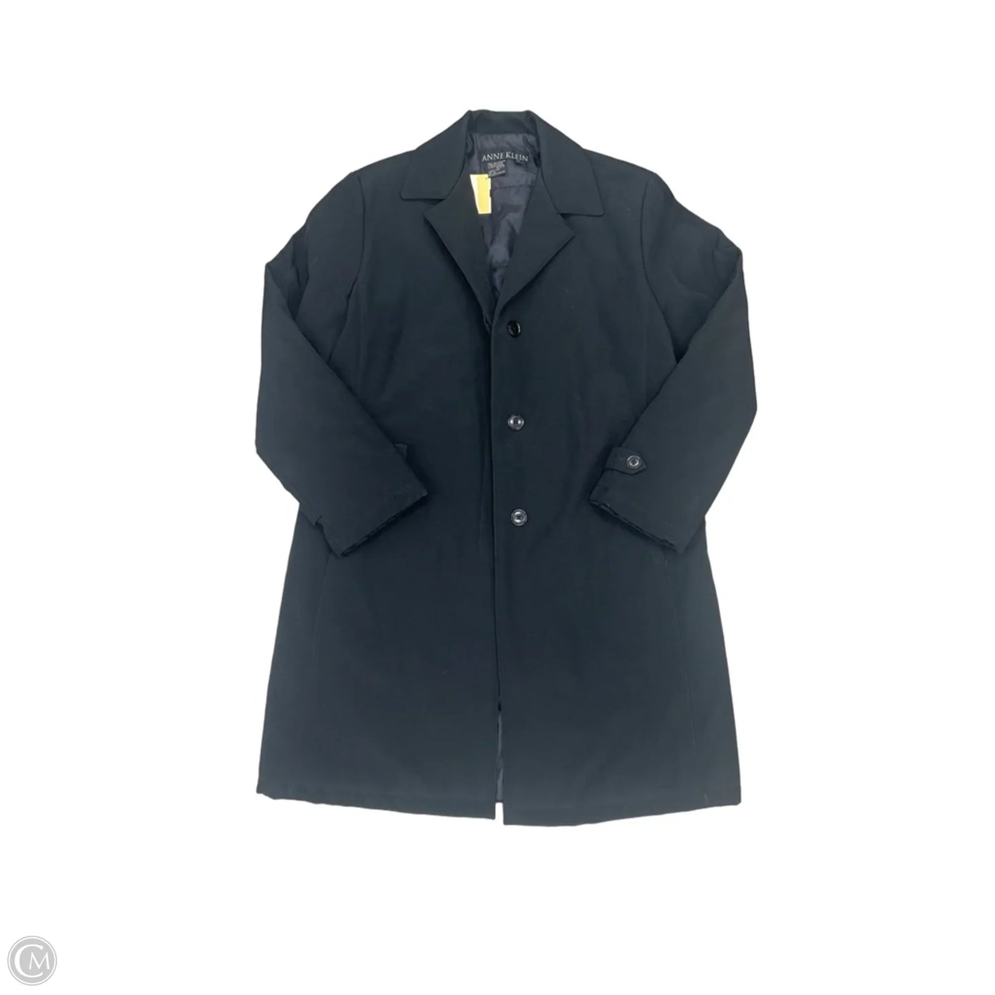 Coat Trench Coat By Anne Klein In Black, Size: M