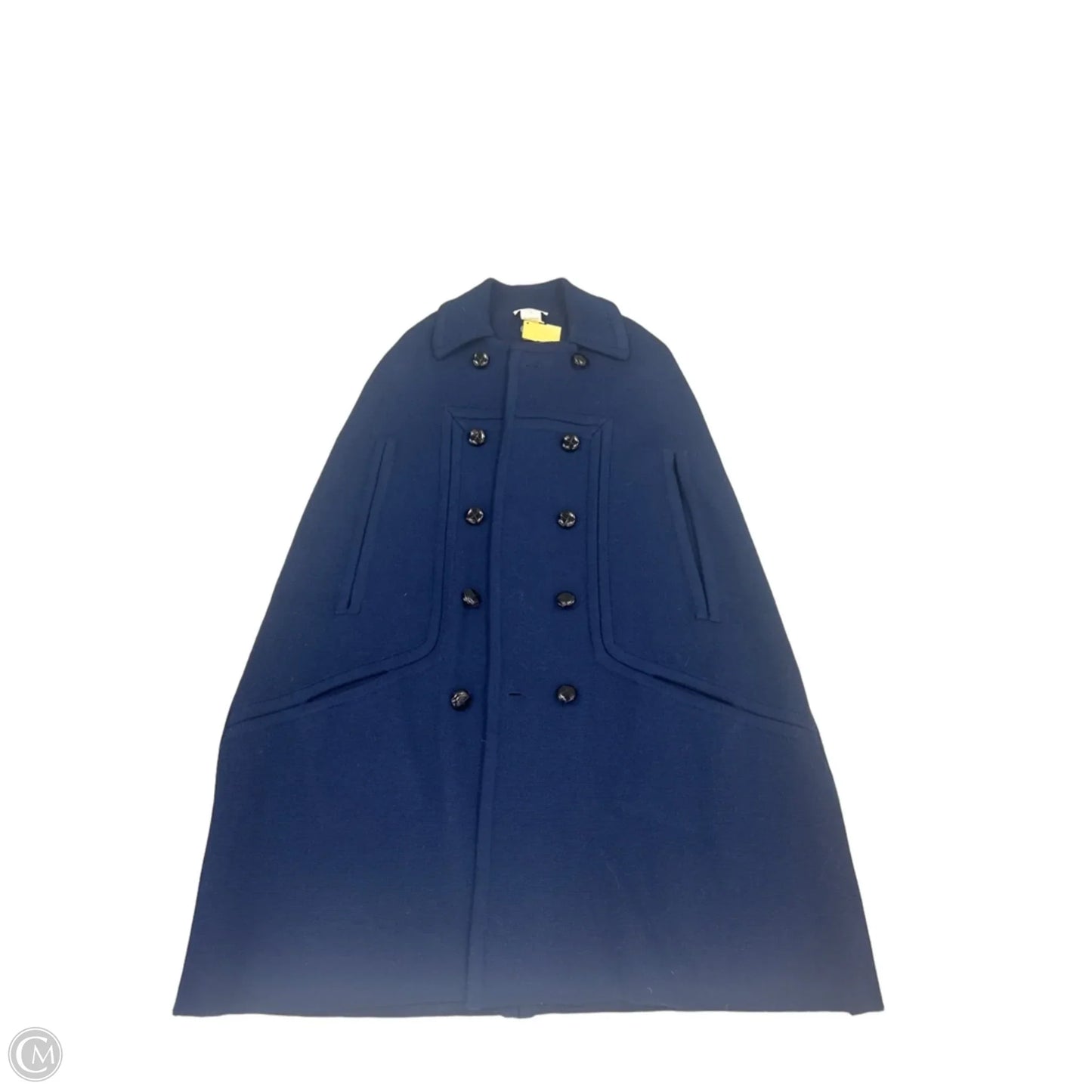 Coat Trench Coat By Cmc In Navy, Size: S