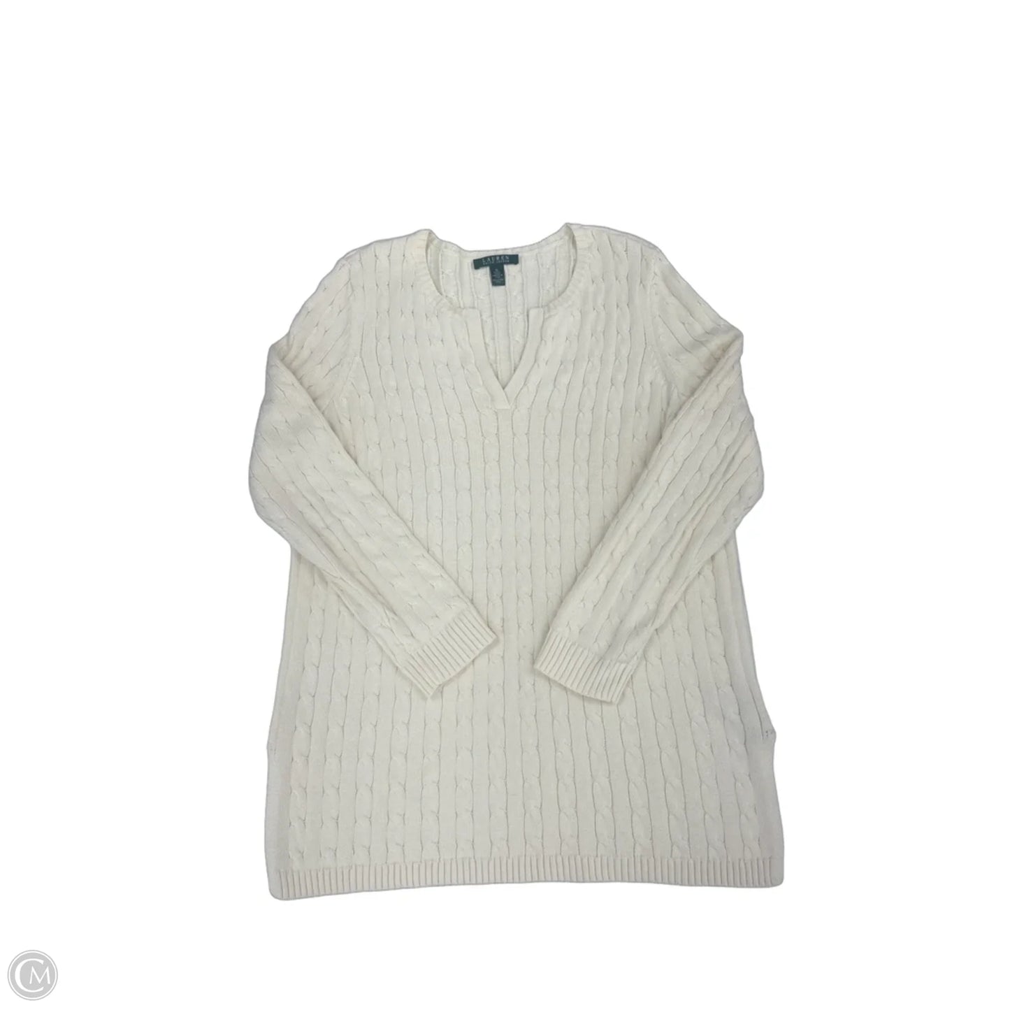 Sweater By Ralph Lauren In Cream, Size: 1x