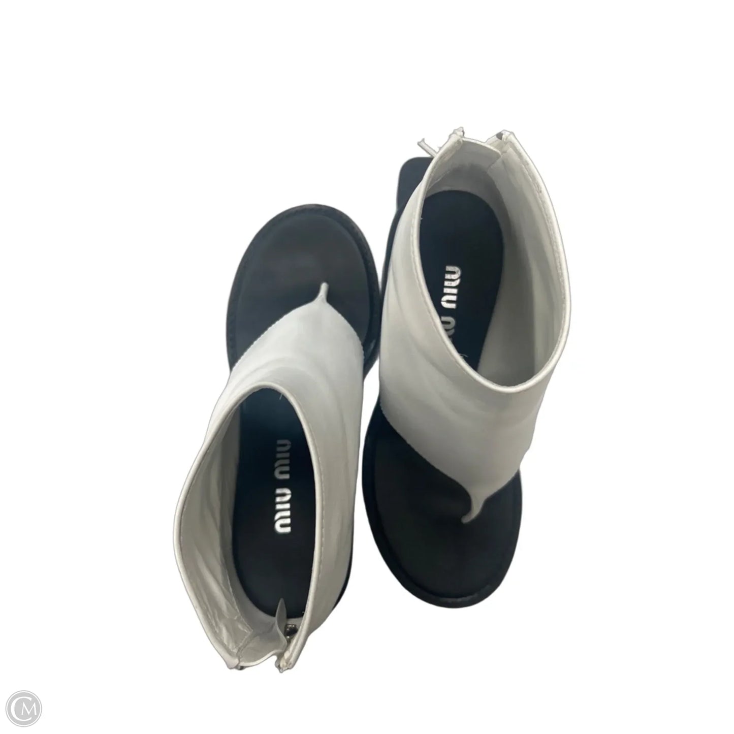Shoes Luxury Designer By Miu Miu In White, Size: 8