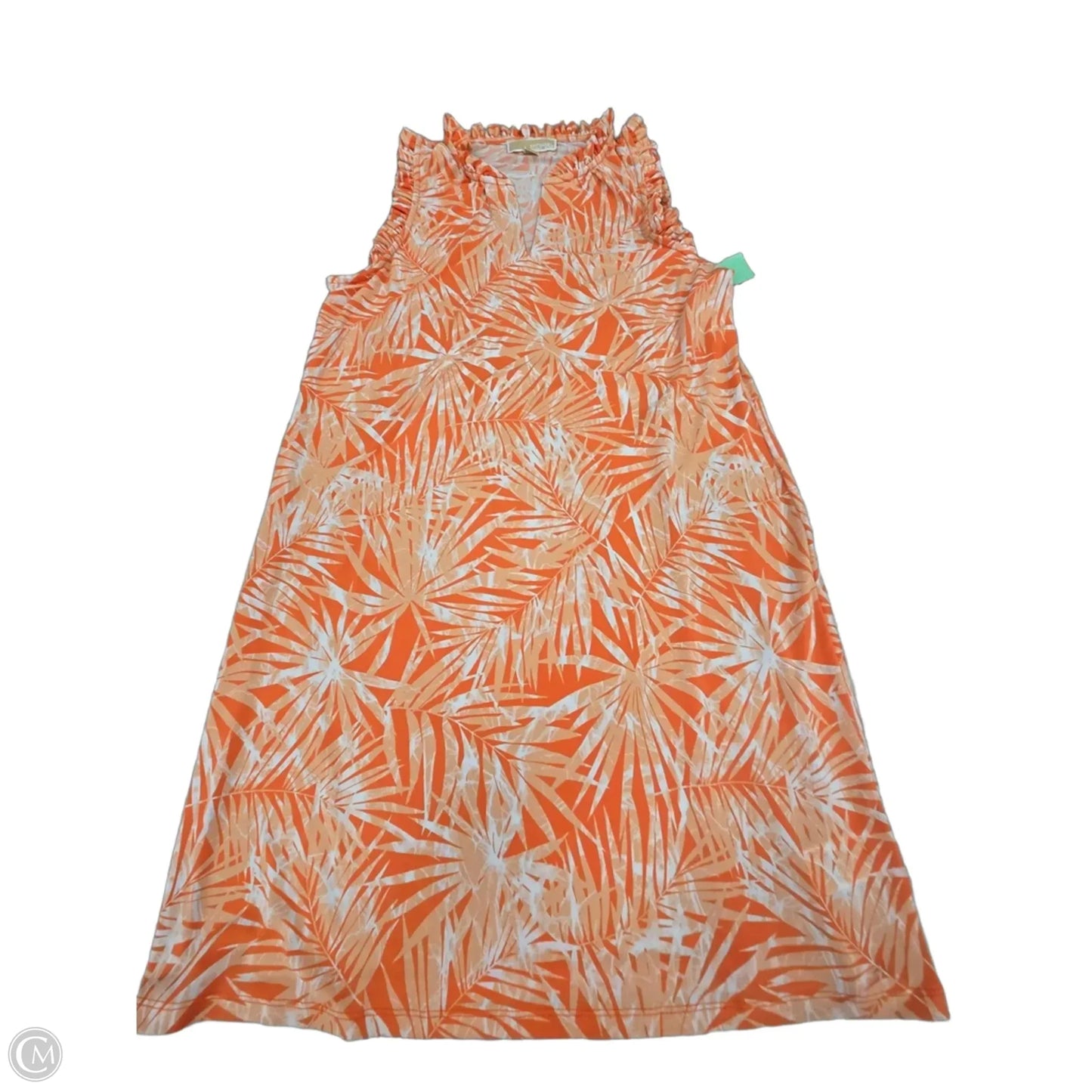 Dress Casual Midi By Michael By Michael Kors In Orange, Size: L