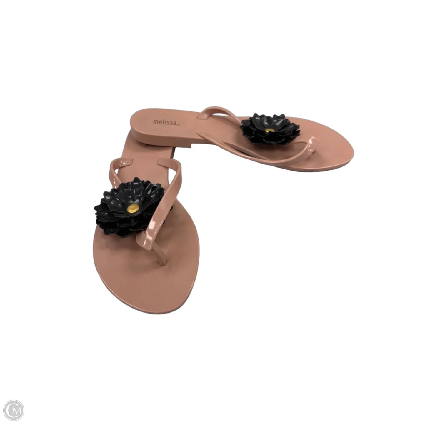 Sandals Flip Flops By Cme In Black & Pink, Size: 8