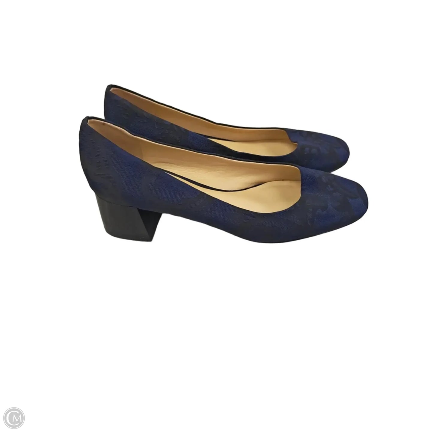 Shoes Designer By Karl Lagerfeld In Black & Blue, Size: 7.5