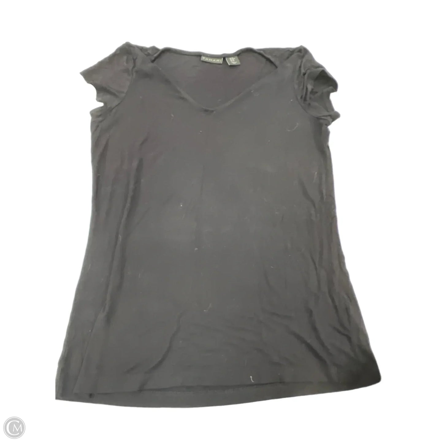 Top Short Sleeve Basic By Tahari In Black, Size: M