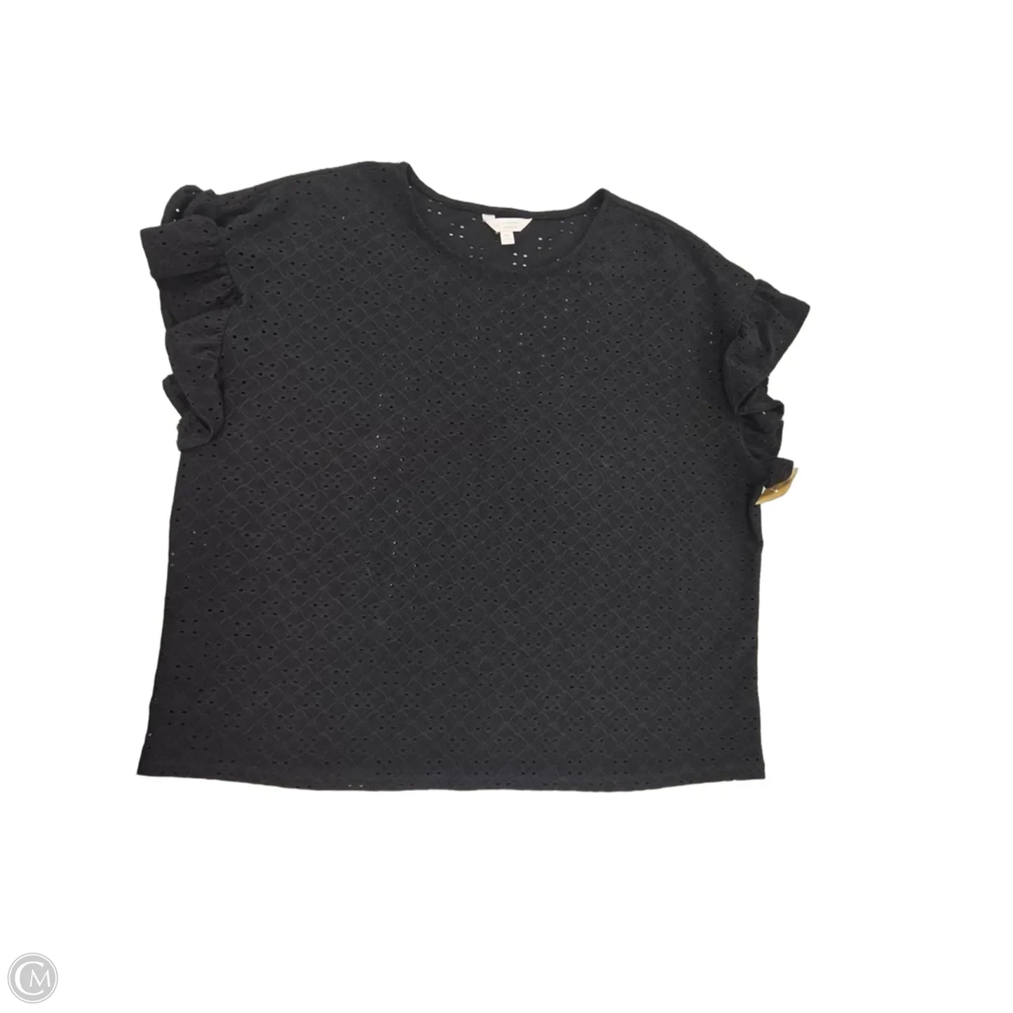 Top Short Sleeve By Lc Lauren Conrad In Black, Size: Xl