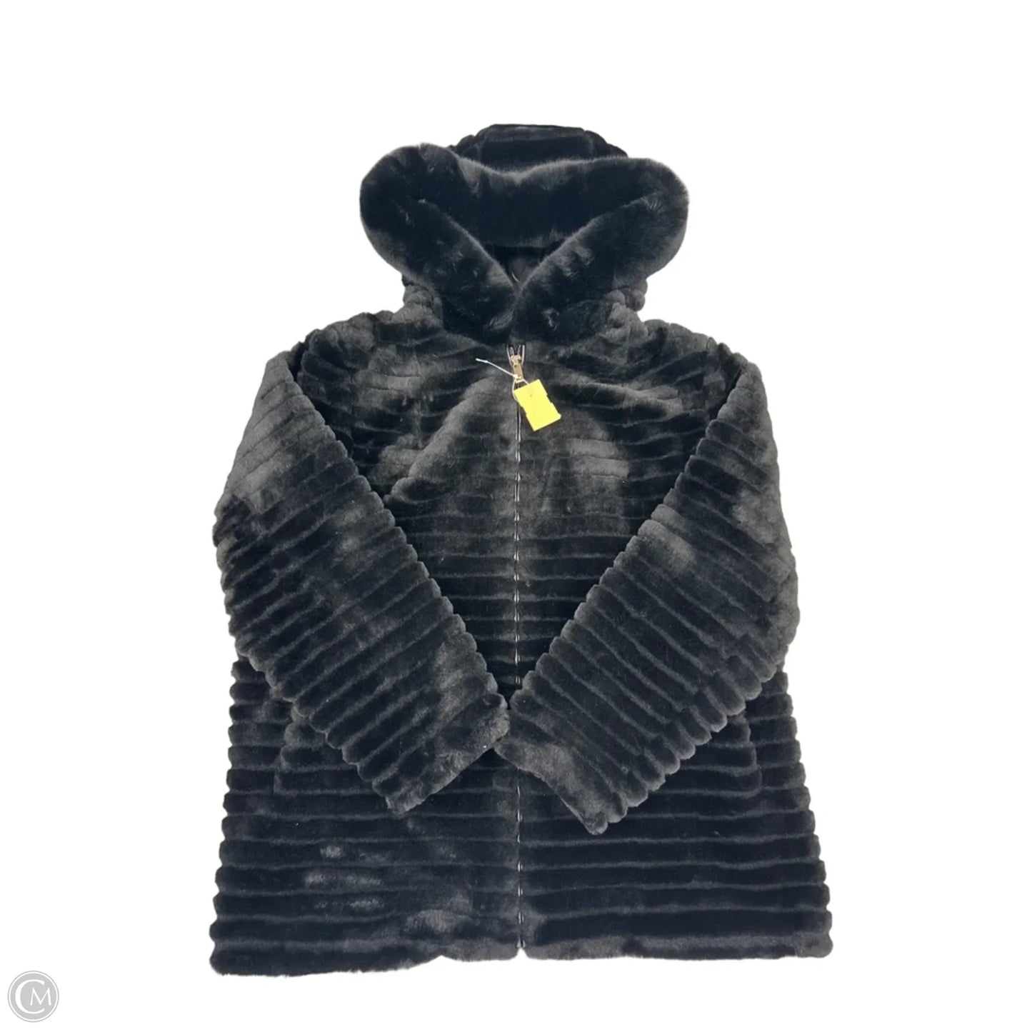 Coat Faux Fur & Sherpa By Gallery In Black, Size: 1x