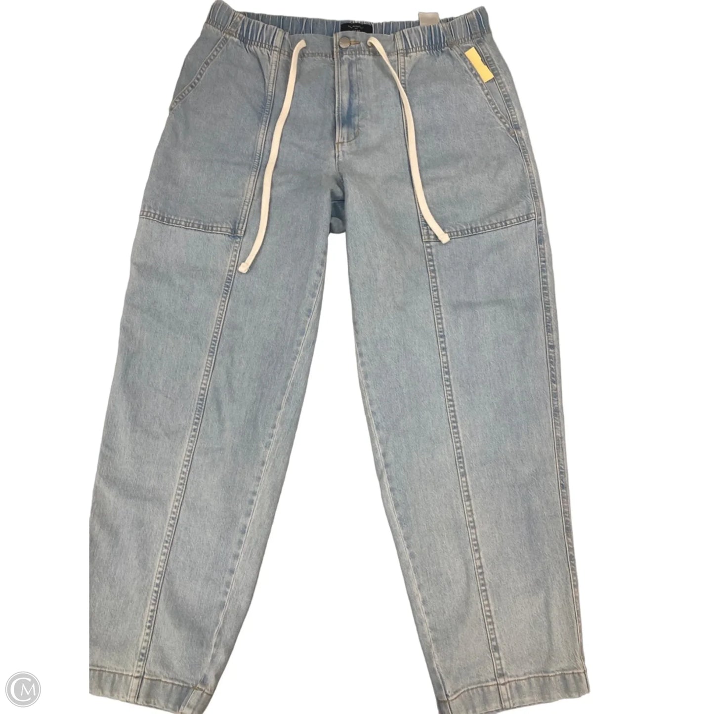 Jeans Straight By Banana Republic In Blue Denim, Size: 8