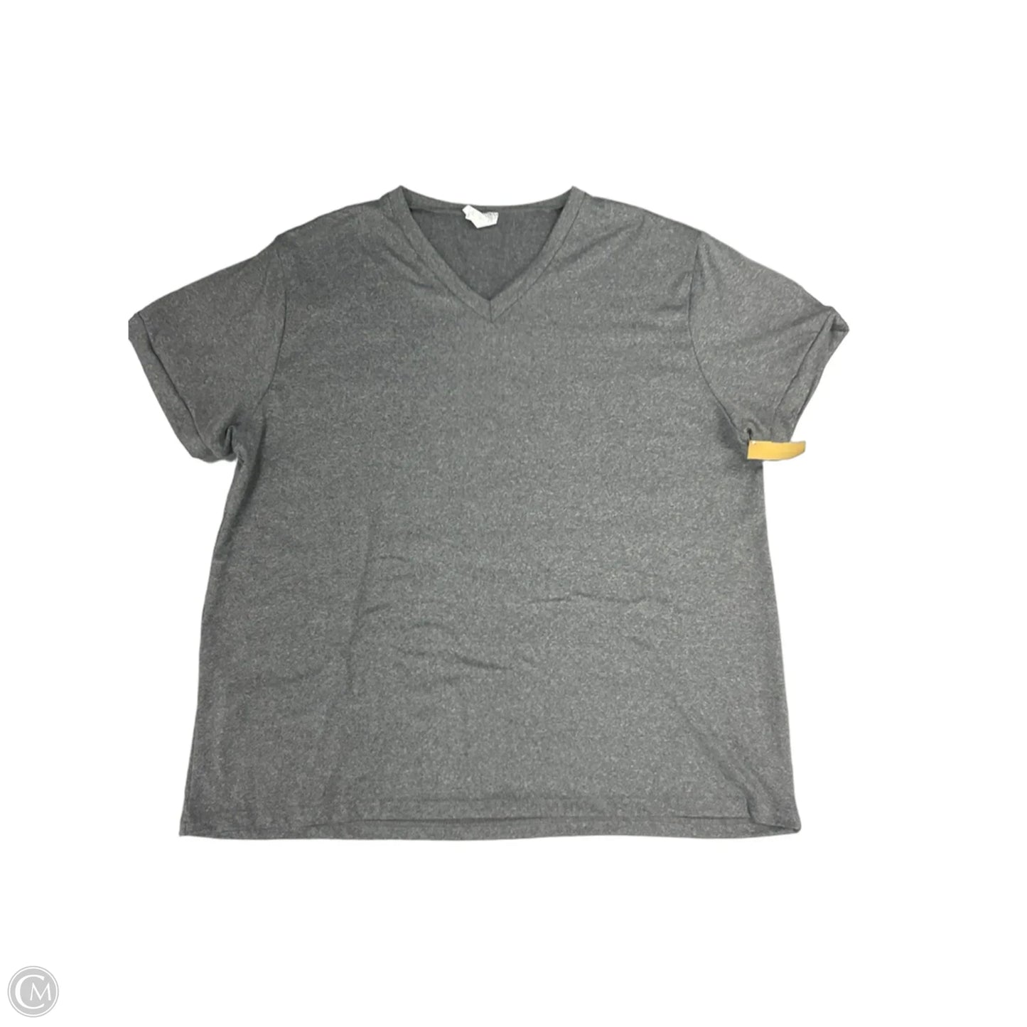 Top Short Sleeve Basic By Cmf In Grey, Size: 2x