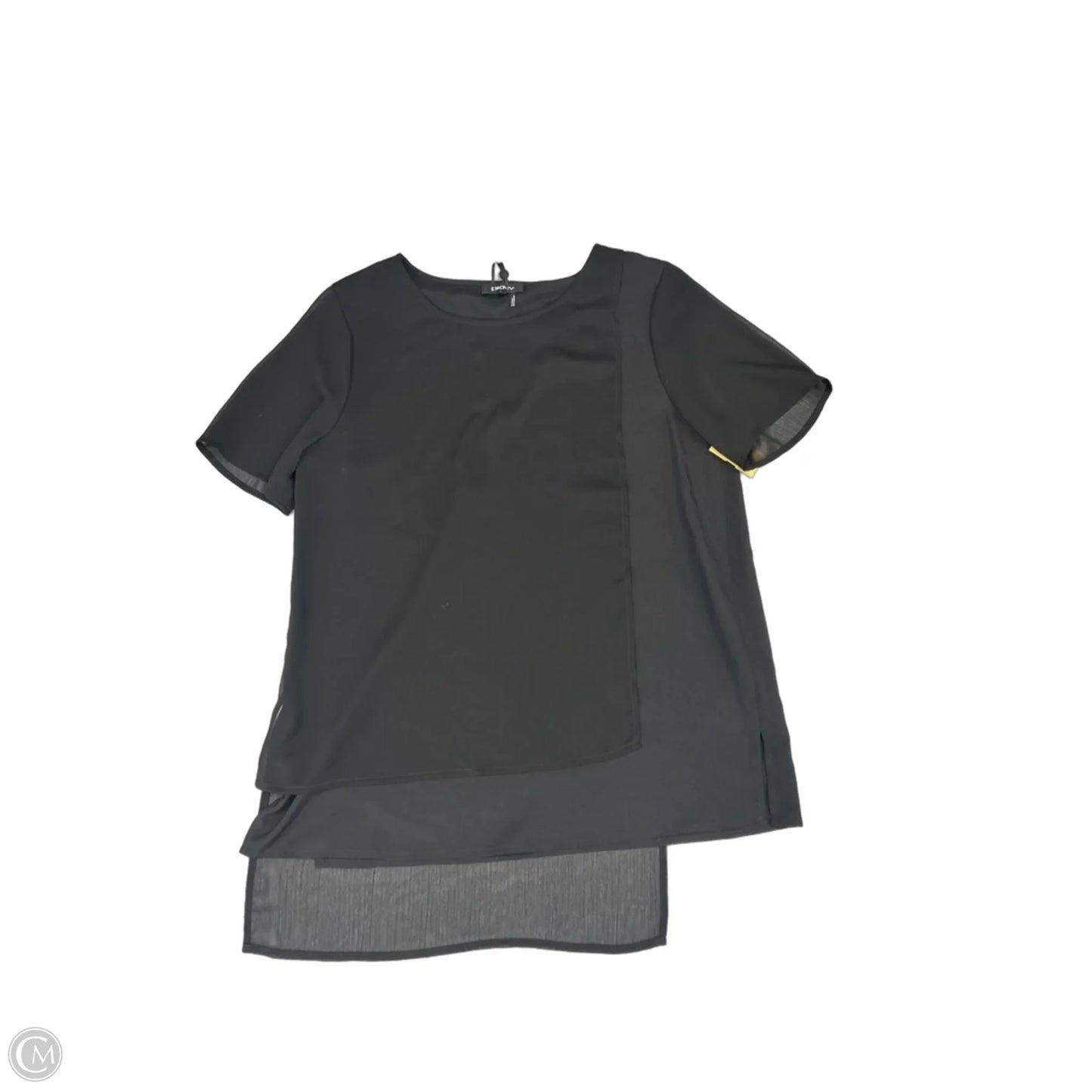 Top Short Sleeve By Dkny In Black, Size: S