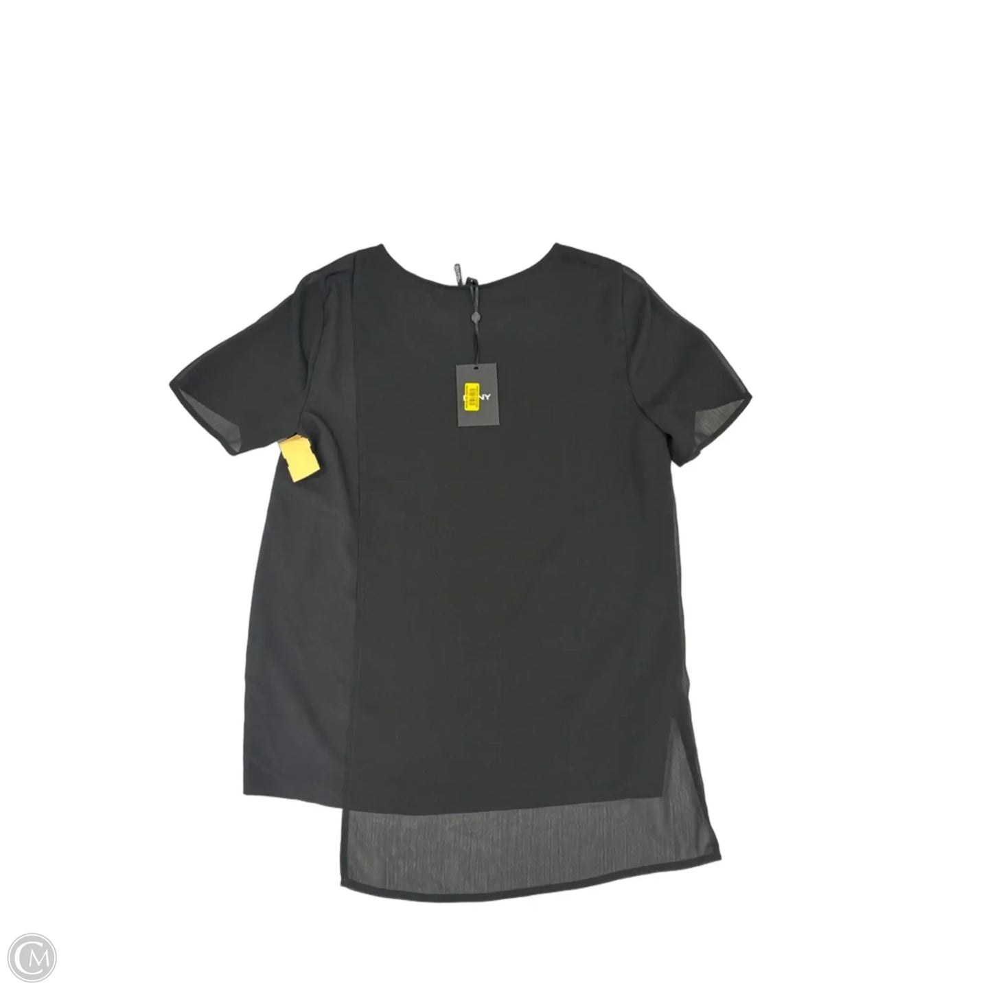 Top Short Sleeve By Dkny In Black, Size: S