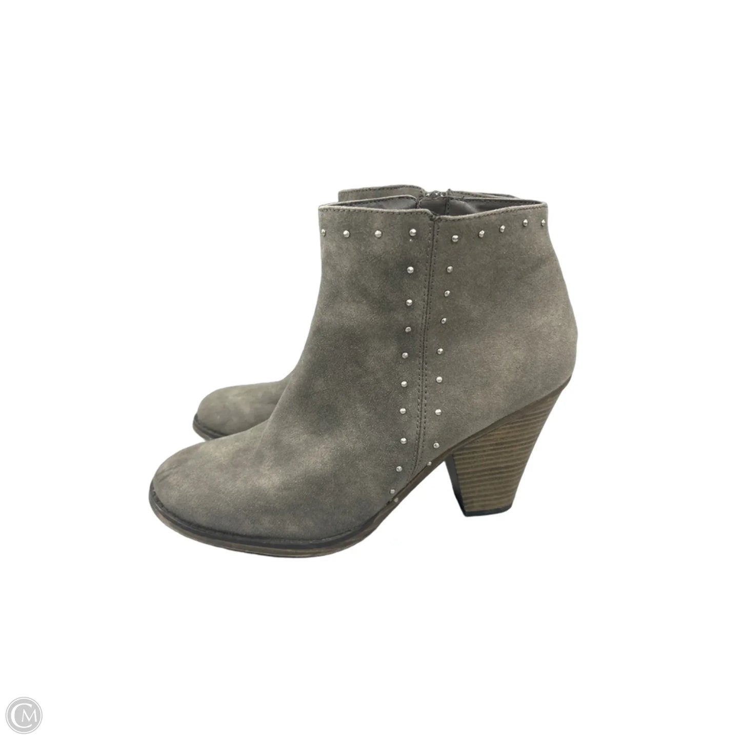 Boots Ankle Heels By Mia In Grey, Size: 10