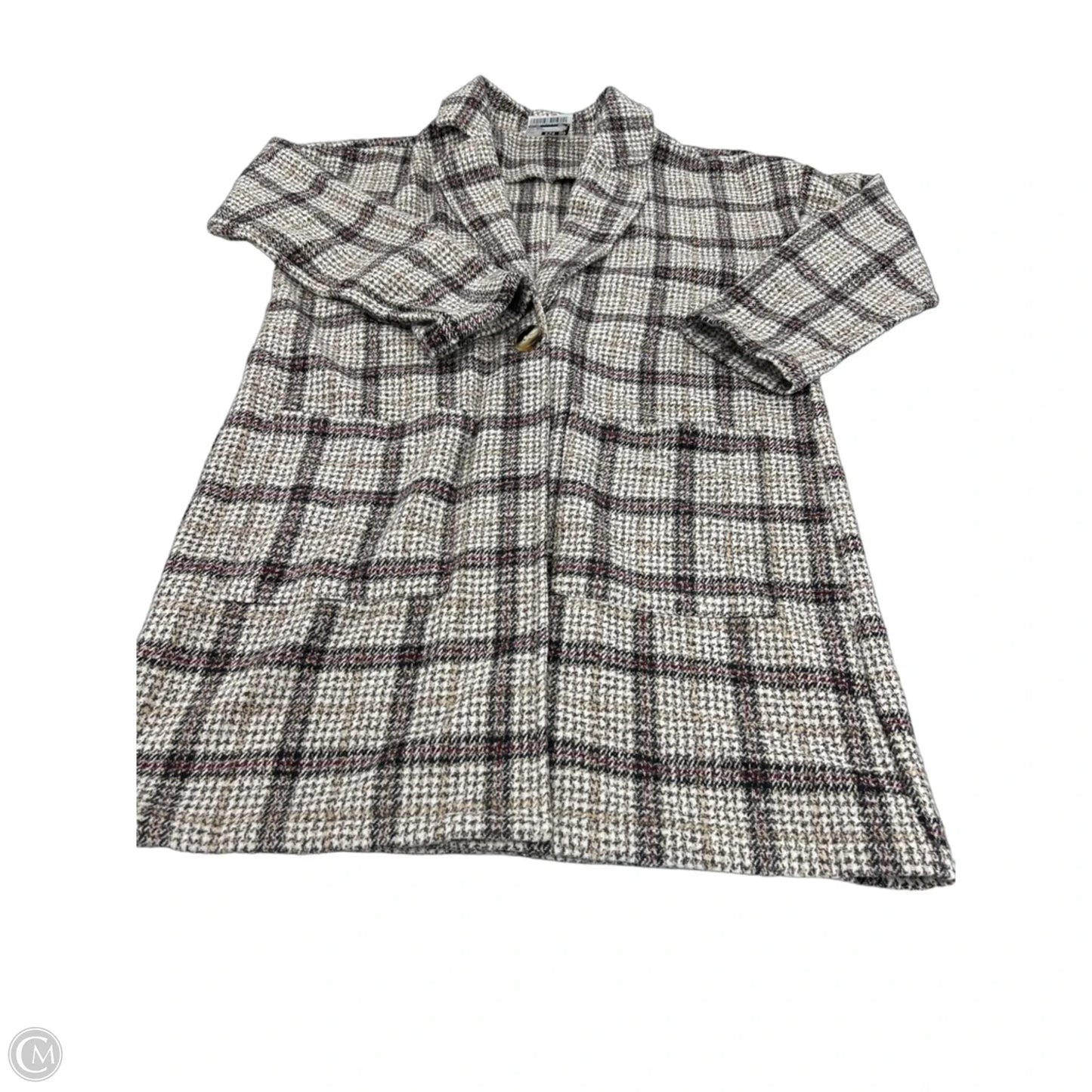 Coat Parka By Mystree In Plaid Pattern, Size: M