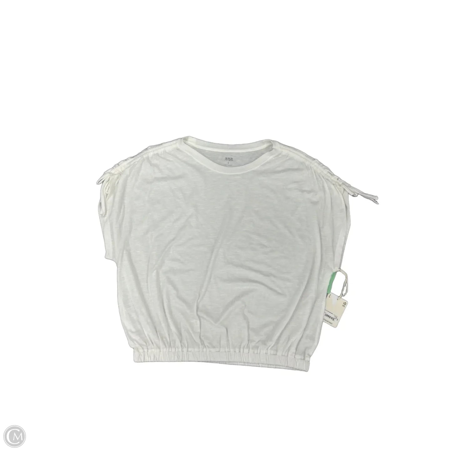 Top Short Sleeve By Ana In White, Size: L