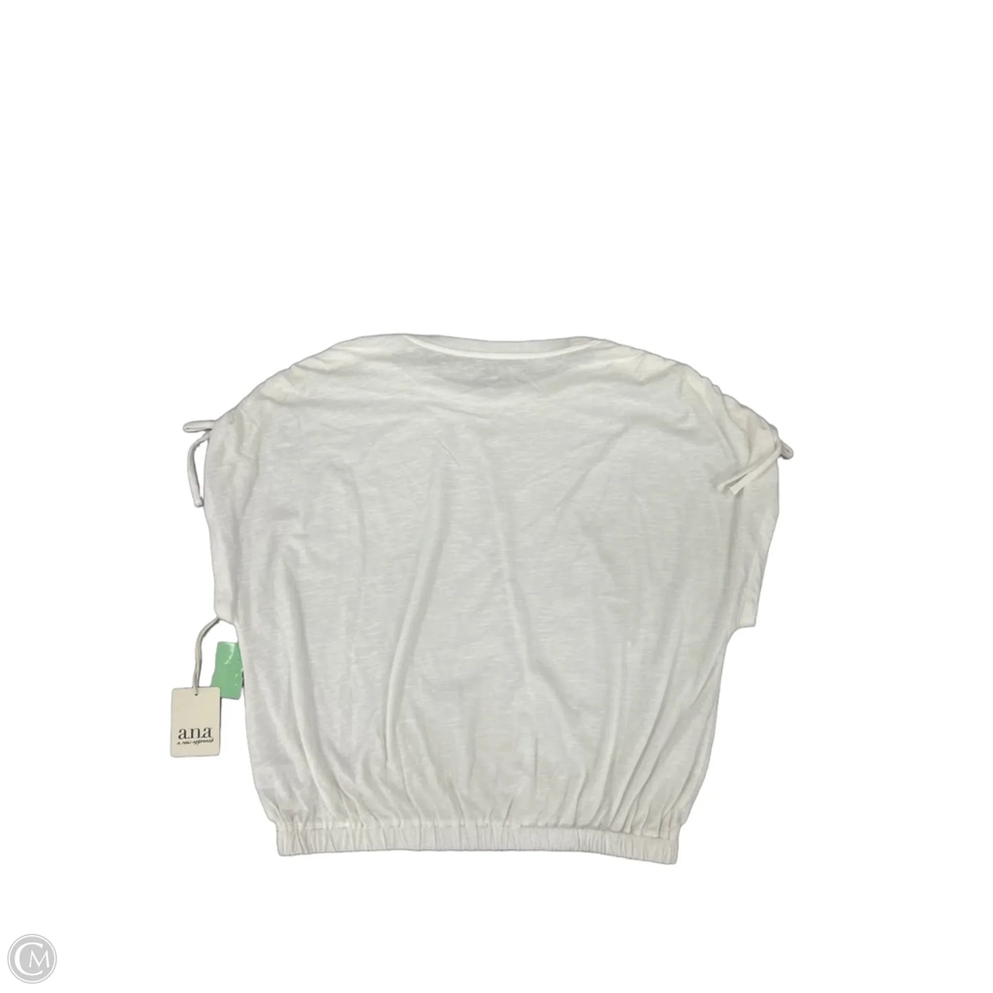 Top Short Sleeve By Ana In White, Size: L