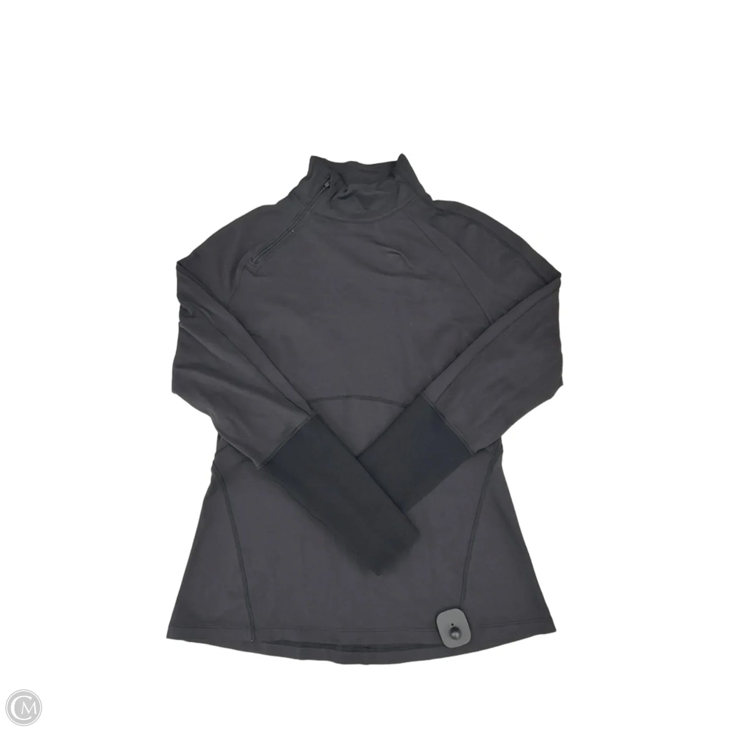 Athletic Top Long Sleeve Collar By Lululemon In Black, Size: 8