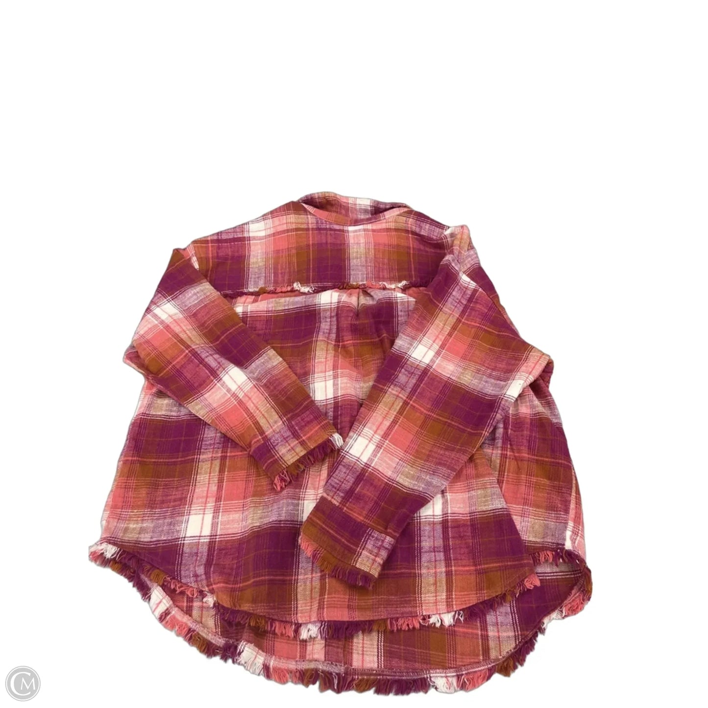 Top Long Sleeve By Tribal In Plaid Pattern, Size: Xxl