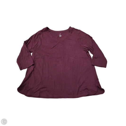 Top Long Sleeve By J. Jill In Purple, Size: 2x