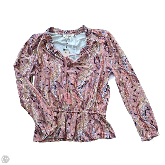 Top Long Sleeve By Cmc In Multi-colored, Size: M