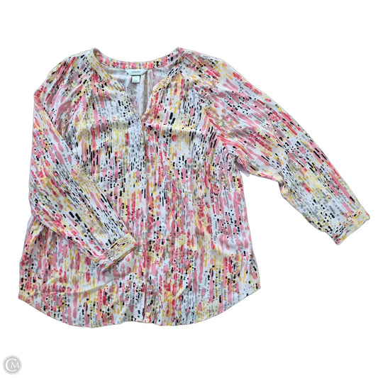 Top Long Sleeve By Cj Banks In Multi-colored, Size: 1x