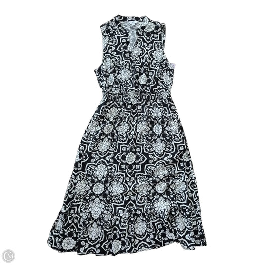 Dress Casual Maxi By Croft And Barrow In Black & White, Size: M
