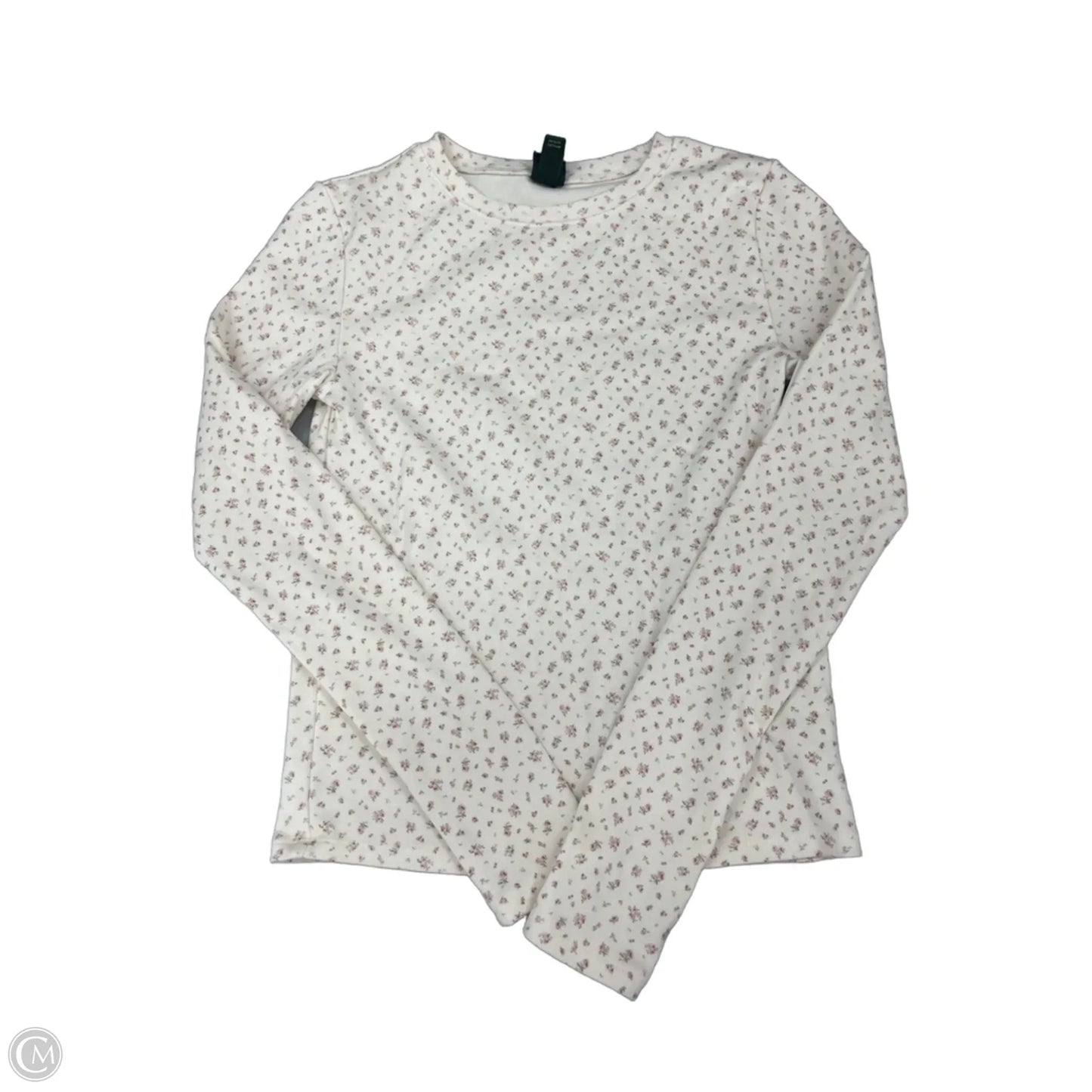 Top Long Sleeve By Wild Fable In Cream & Pink, Size: M