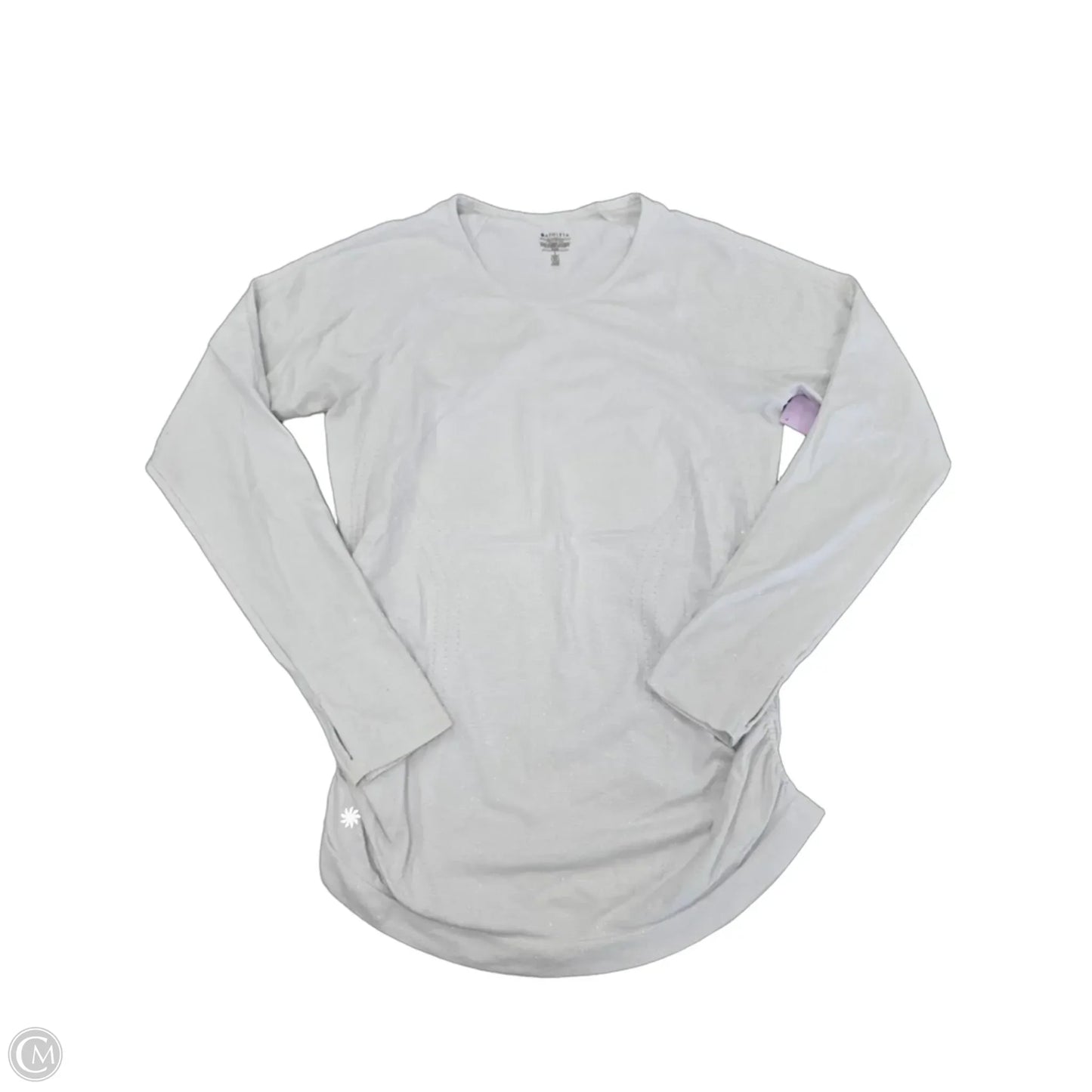 Athletic Top Long Sleeve Crewneck By Athleta In White, Size: L