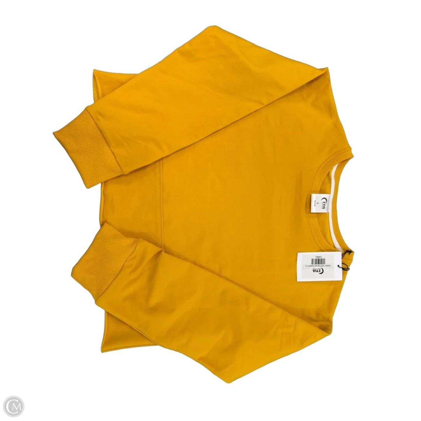 Athletic Top Long Sleeve Crewneck By Zyia In Gold, Size: L