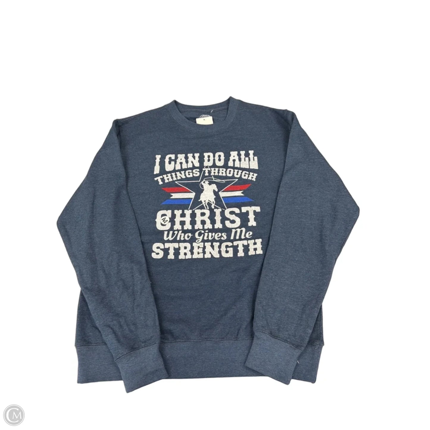 Sweatshirt Crewneck By Cmf In Blue, Size: M