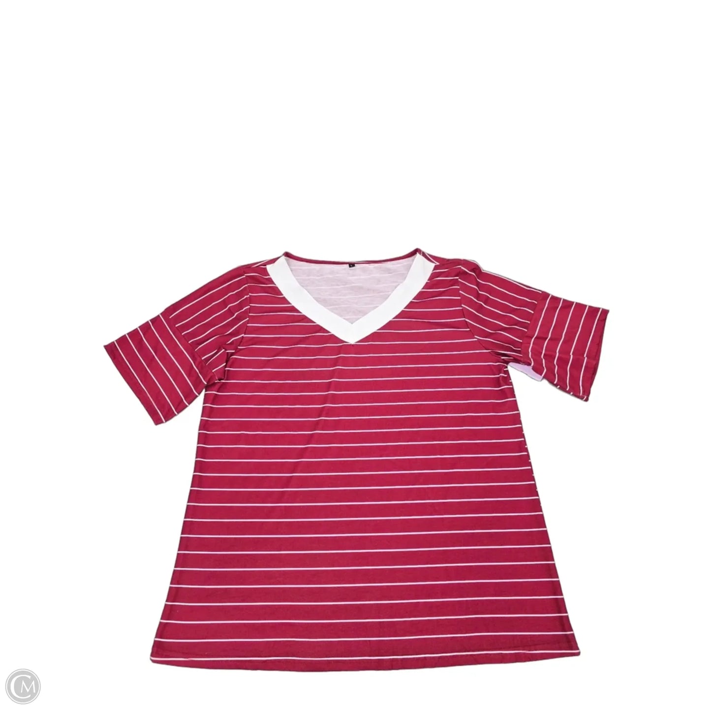 Top Short Sleeve Basic By Cmf In Red, Size: L