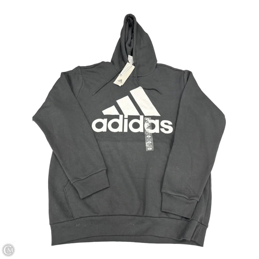 Sweatshirt Hoodie By Adidas In Black, Size: L