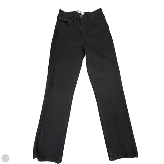 Jeans Straight By Abercrombie And Fitch In Black Denim, Size: 4