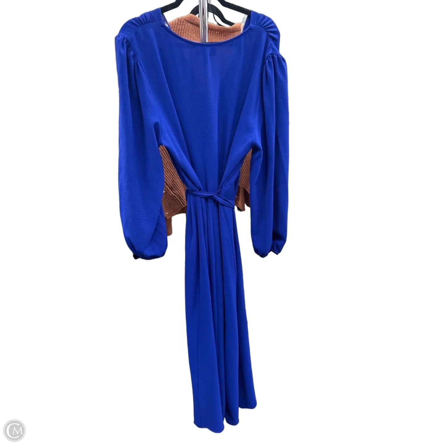 Dress Casual Midi By Connected Apparel In Blue, Size: Xl