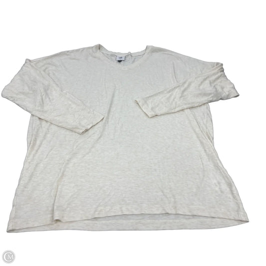 Top Long Sleeve Basic By Cabi In Cream, Size: L