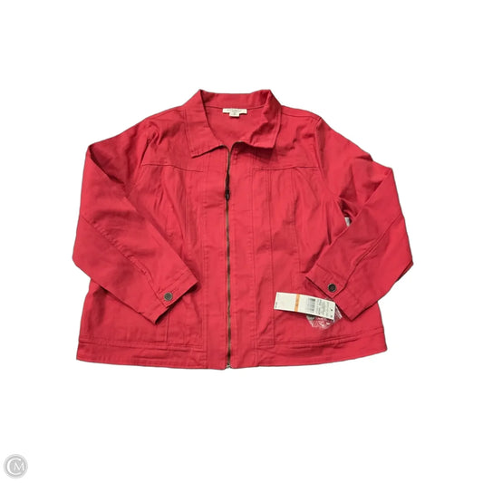 Jacket Denim By Skyes The Limit In Pink, Size: 3x