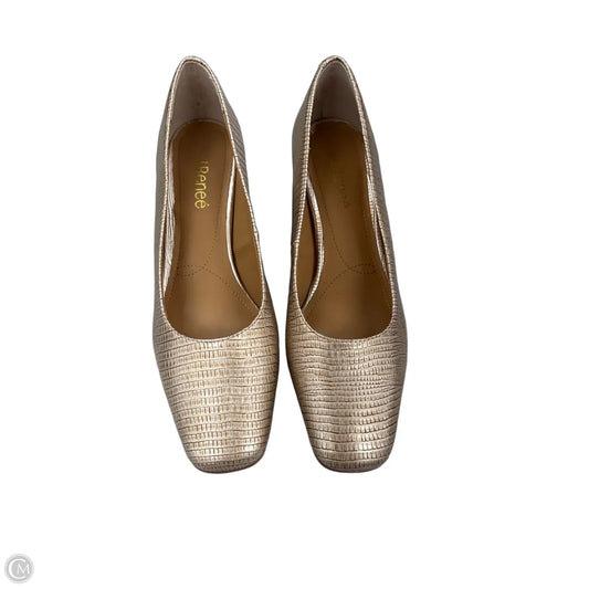 Shoes Heels Block By Cme In Gold, Size: 10