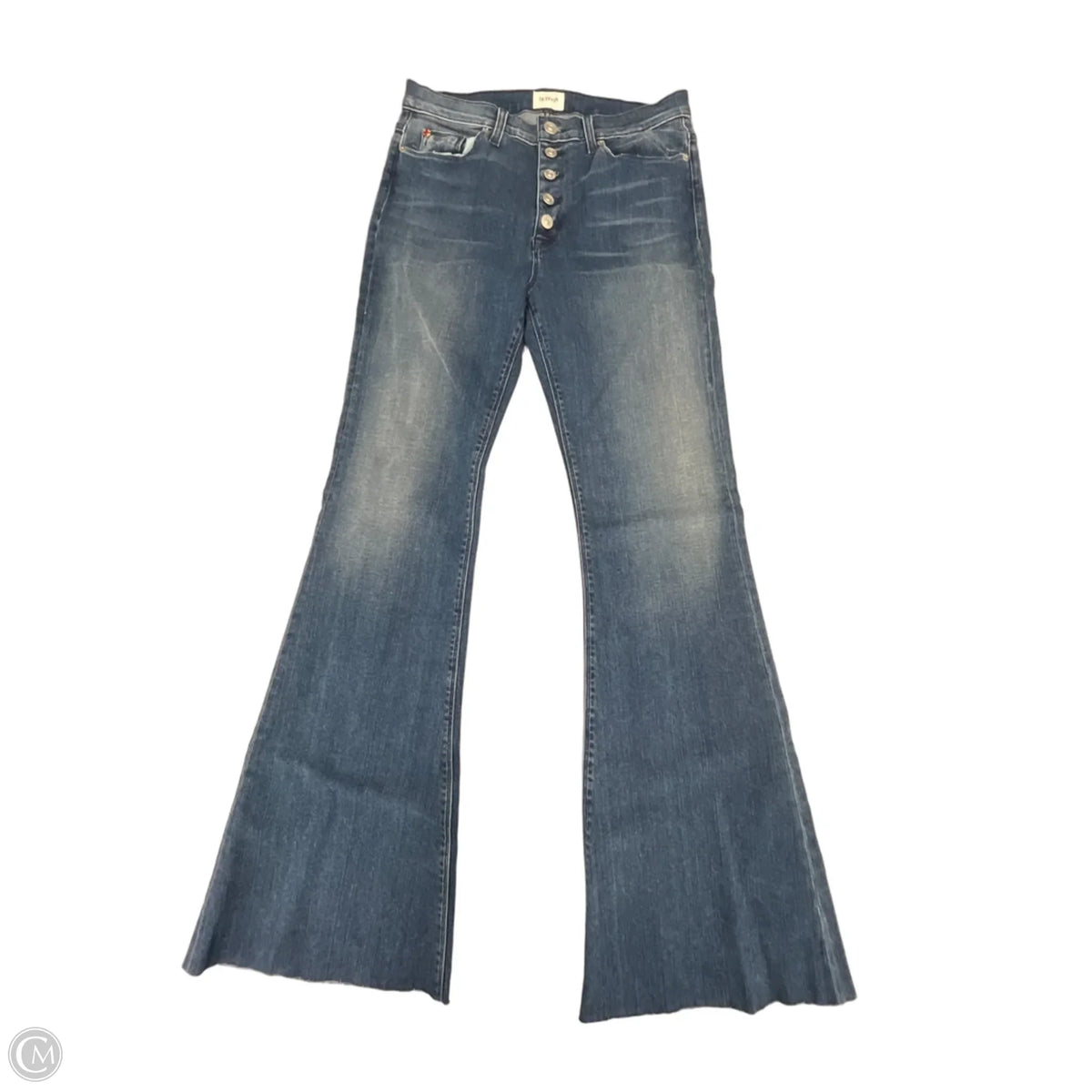 Jeans Flared By Hudson In Blue Denim, Size: 8